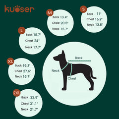 Cierre ajustable del chaleco Kuoser para un ajuste cómodo en perros activos