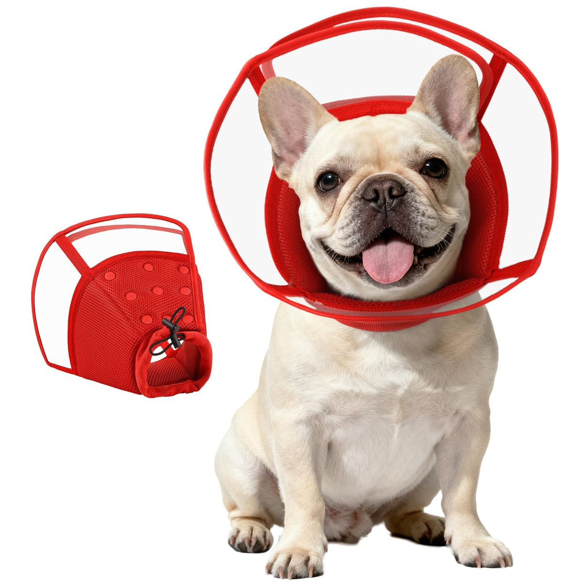 Cono Kuoser para perro mediano postoperatorio evita lamidas.