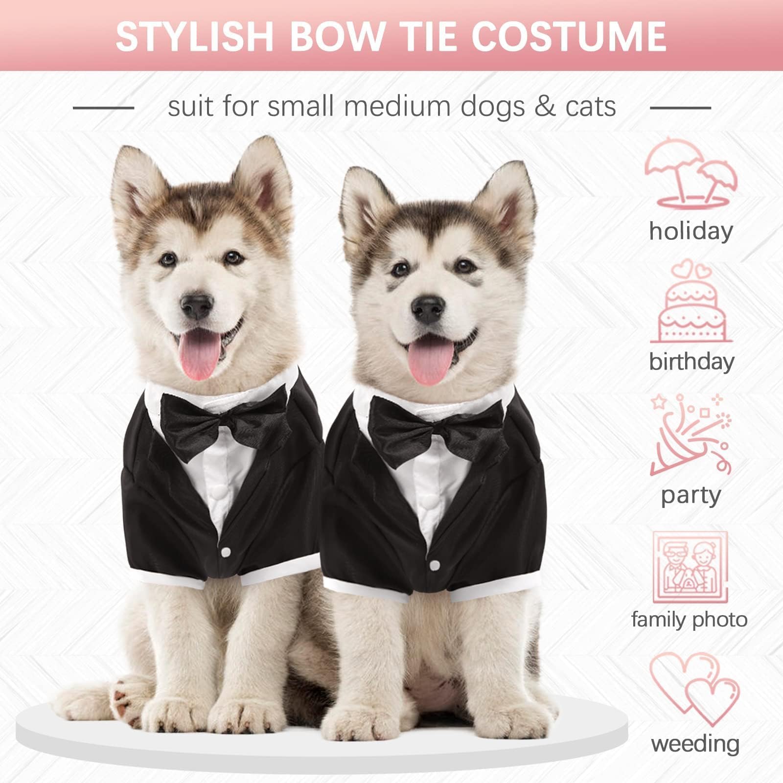 Kuoser esmoquin para Navidad y Noche de brujas, estilo festivo para tu mascota.
