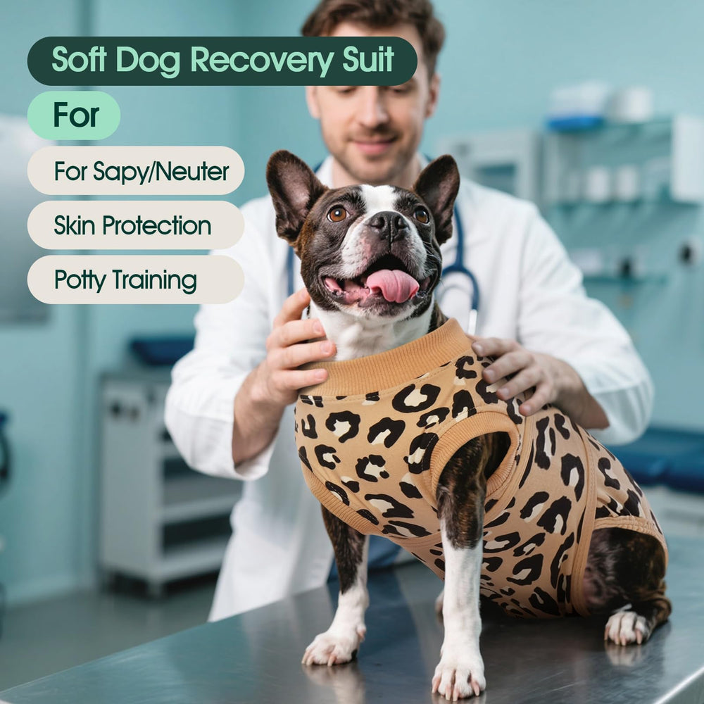 Kuoser mono quirúrgico para perro, ajuste perfecto para torso durante la recuperación.