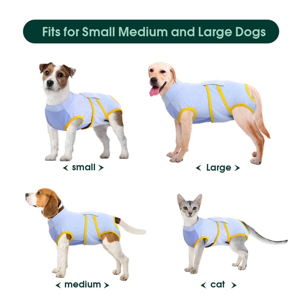 Kuoser onesie-perro-alternativa-cono, protege heridas y favorece movilidad sin cono.