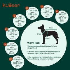 Kuoser abrigo reversible para perros, lado impermeable y toque cálido.