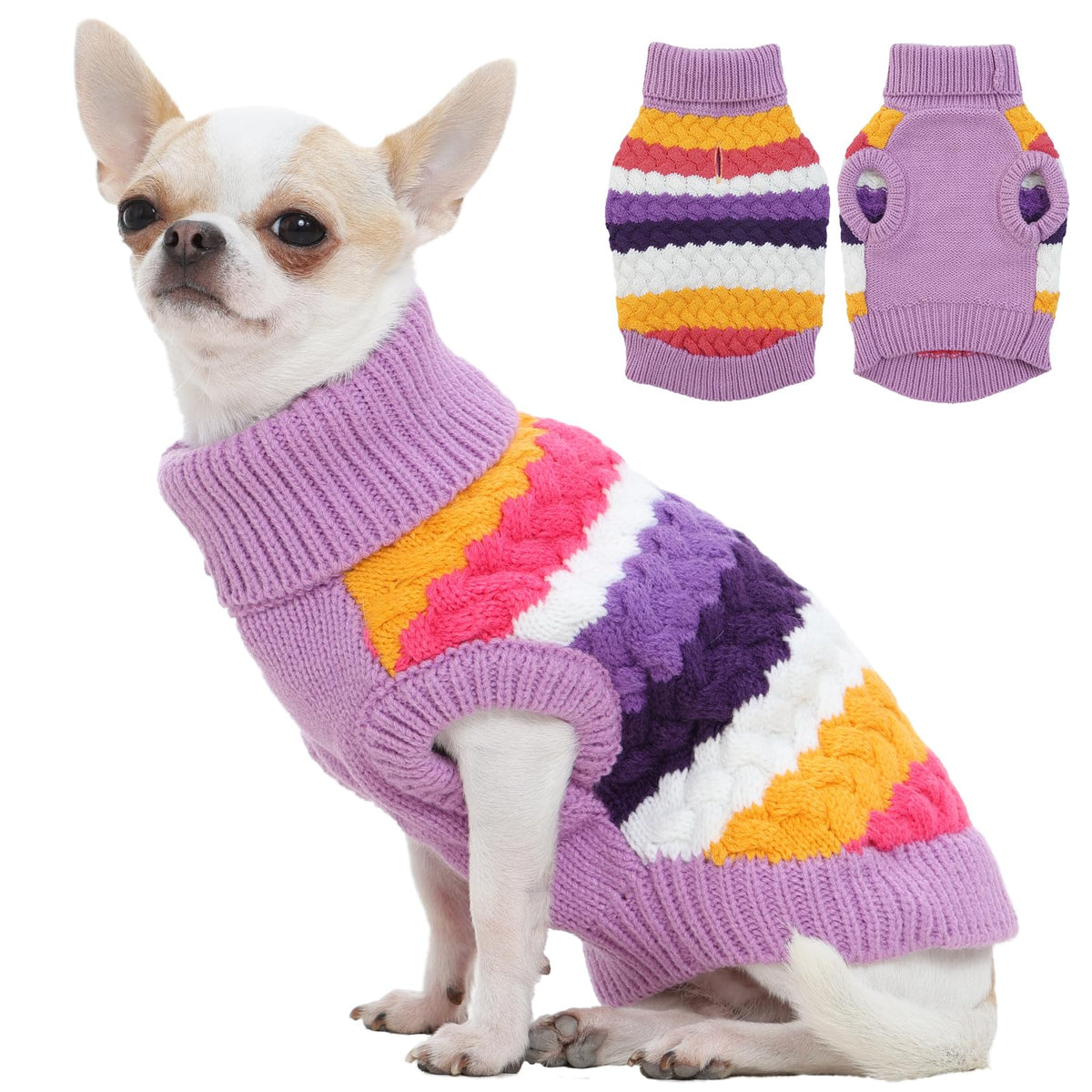 Sudadera Kuoser para perro morado con talla XS, ideal para el conjunto navideño.