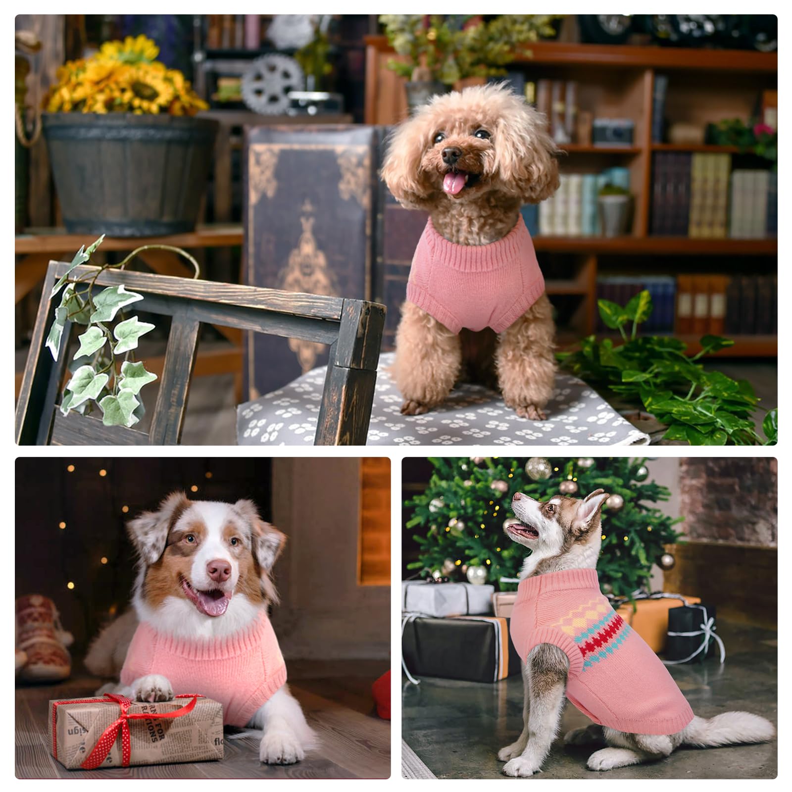 Kuoser sudadera para perro rosa XS, diseño sin mangas para libertad de movimiento