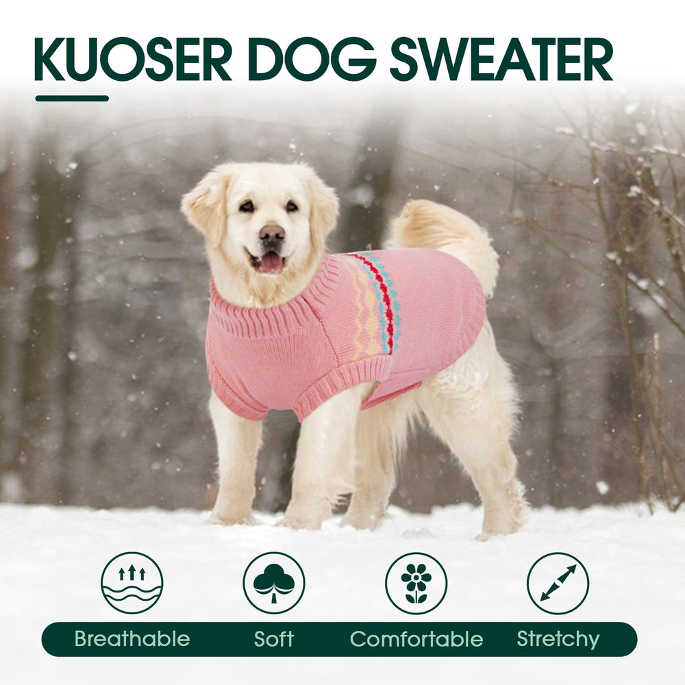 Kuoser sudadera para perro rosa XS, tejido denso para mantener el calor