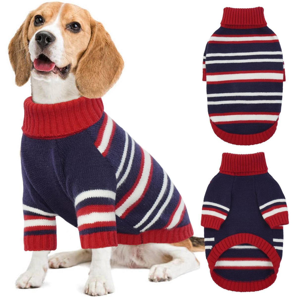 Kuoser suéter para perro grande con cuello alto, abriga y ofrece ajuste cómodo.