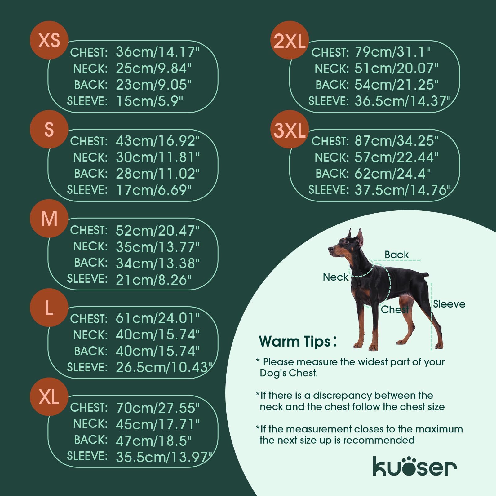 Kuoser traje protección de patas traseras para evitar lamidos