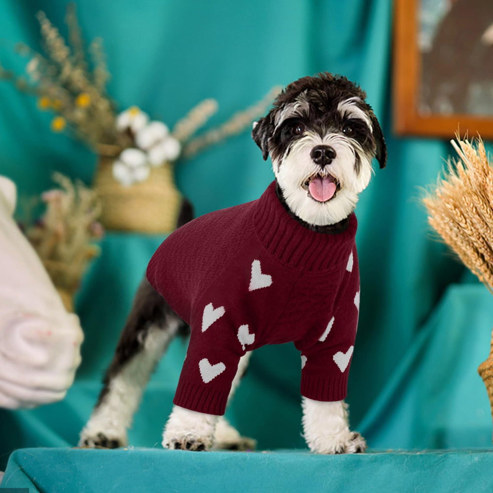 Kuoser suéter rojo para perro, uso recomendado en invierno.