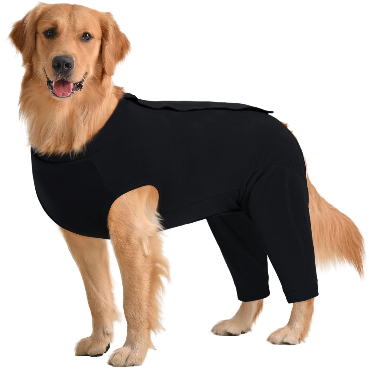 Kuoser traje recuperación para perro con mangas traseras protege la herida y evita lamidos