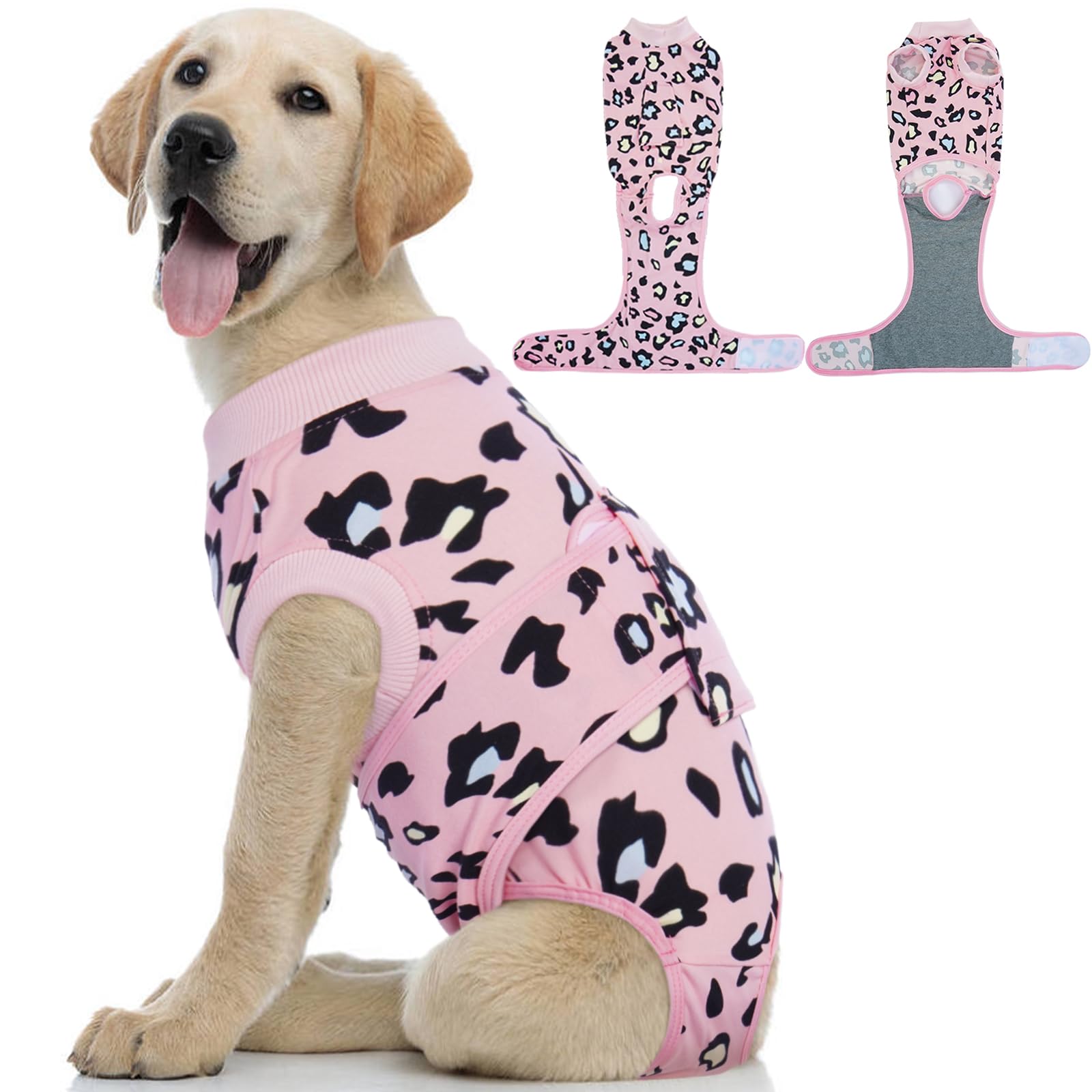 Kuoser traje de recuperación para perros, frente, protección suave tras cirugía
