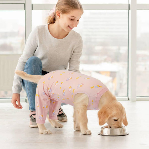 Kuoser traje recuperación rosa, elegante y práctico
