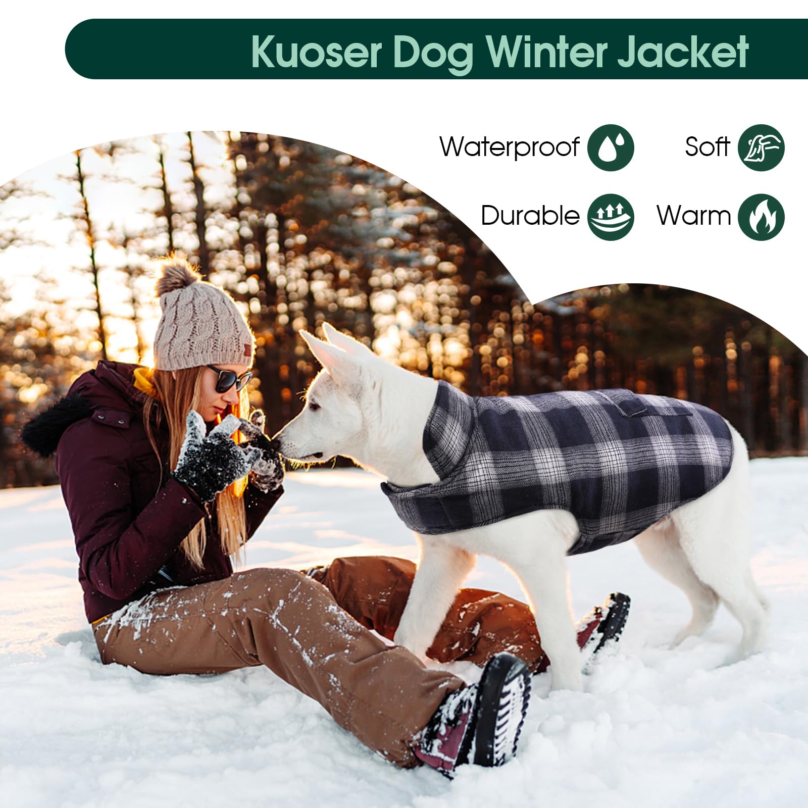 Kuoser chaqueta para uso exterior en invierno, ideal para caminatas diarias
