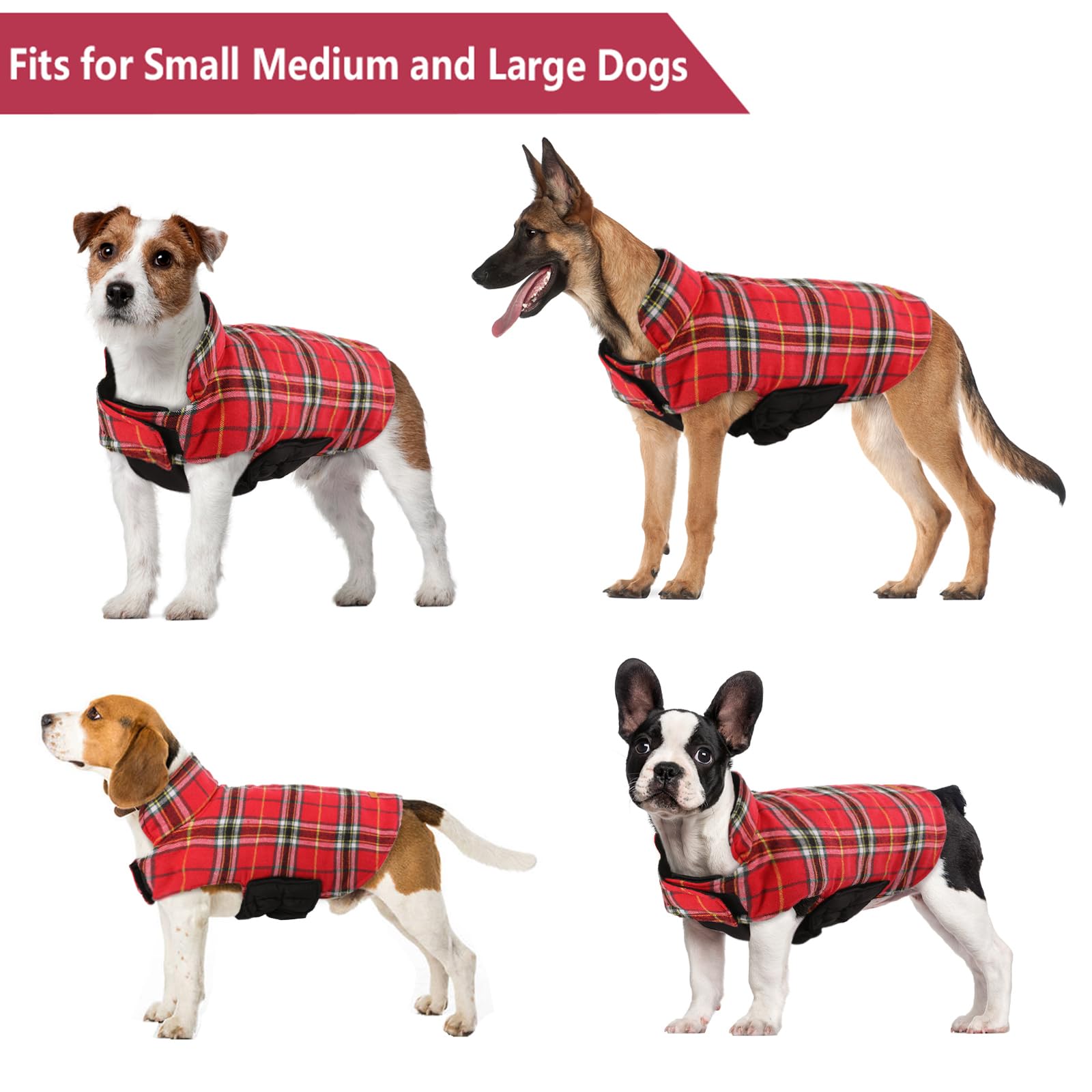 Kuoser abrigo de perro, reversible, versatilidad de estilo.