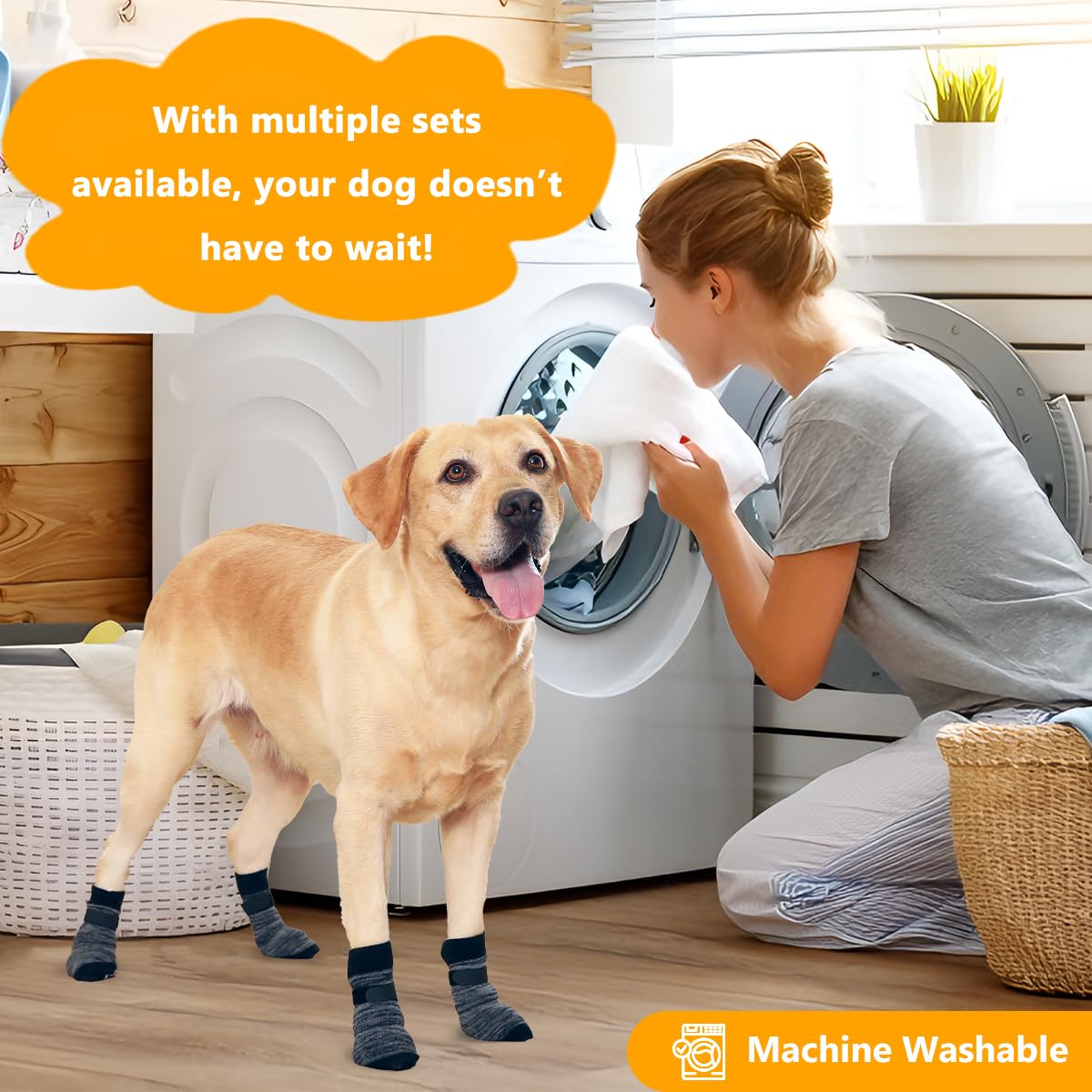 Calcetines para perros KUPAO lavables a máquina para uso diario.
