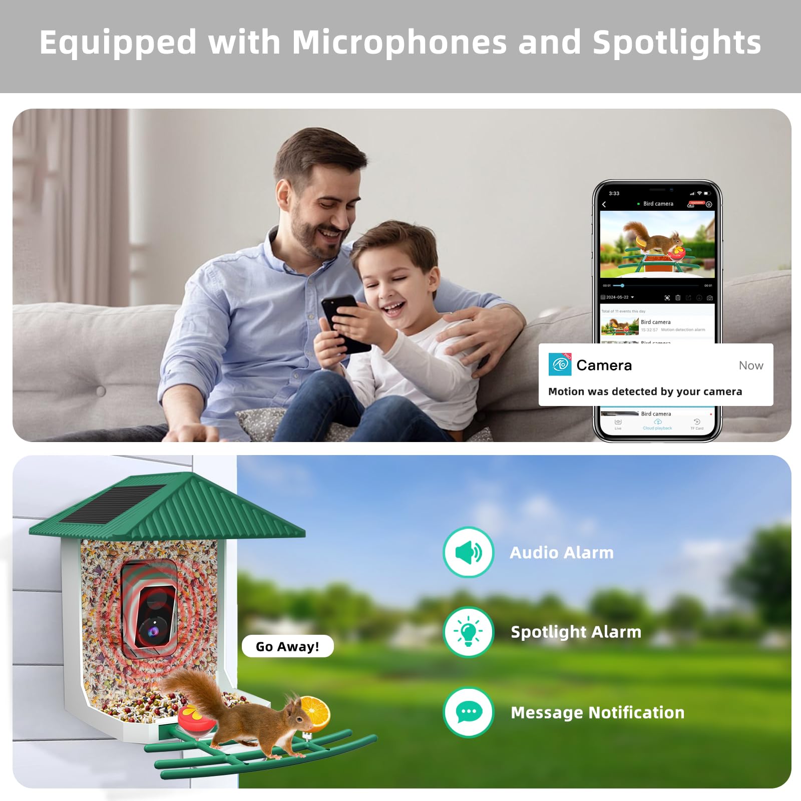 Compartir vídeos de aves a través de la aplicación Kurain con familiares