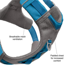 Kurgo Journey Air arnés con malla ventilada para perros activos y confort.