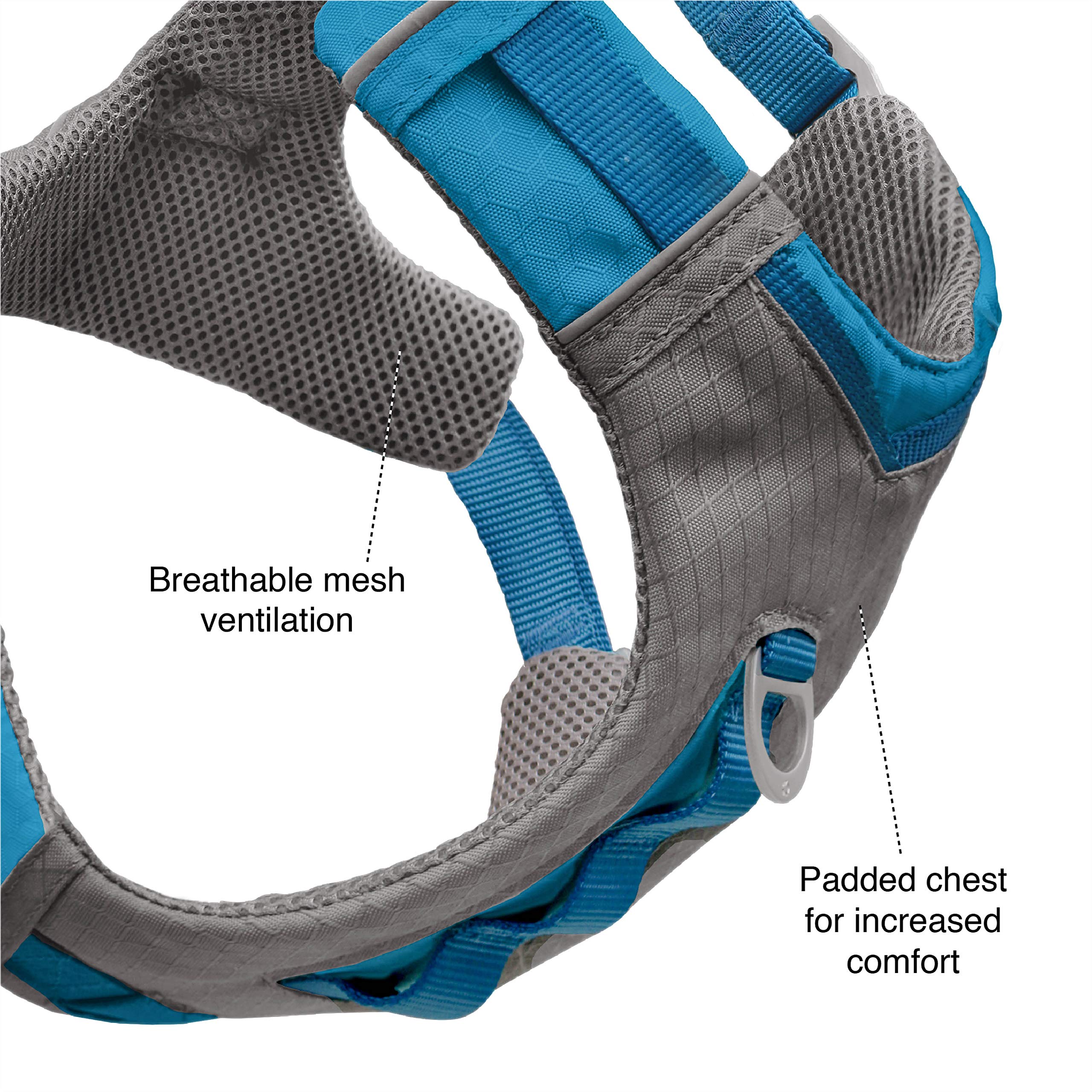 Kurgo Journey Air: pecho acolchado que reduce presión durante el movimiento.