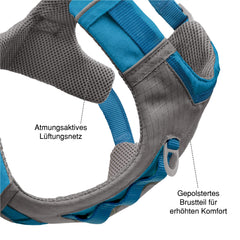 Kurgo Journey Air arnés, malla transpirable para mayor confort.