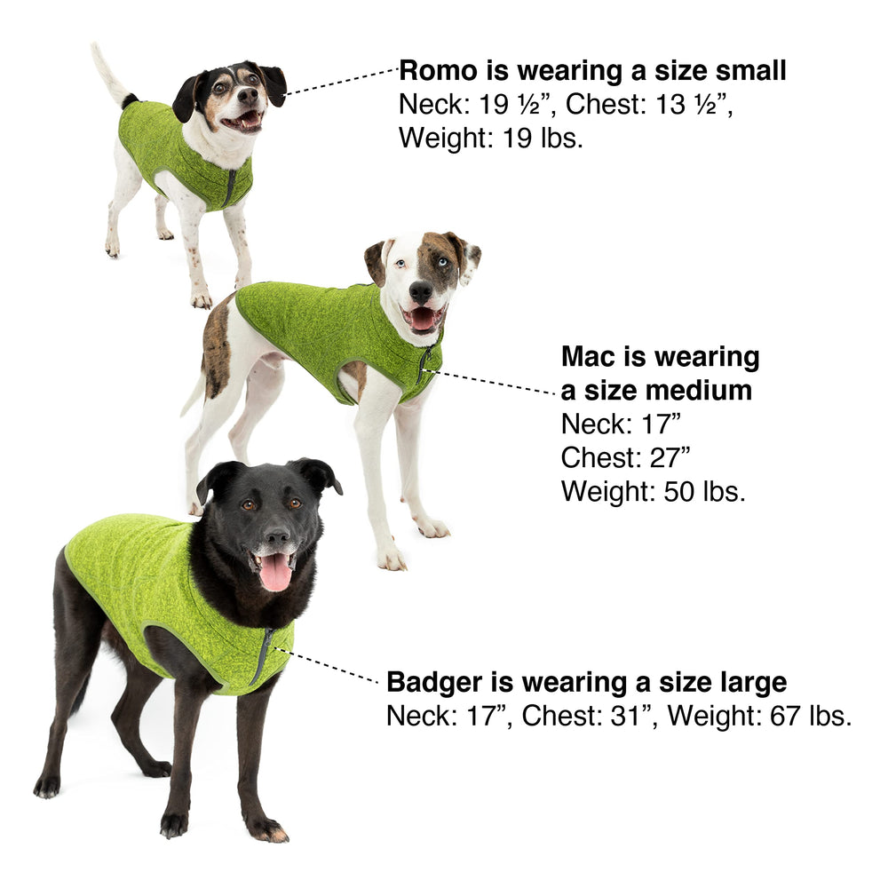 Kurgo K9 Core Sweater, talla grande con cuello ajustable, perfecto para perros grandes.
