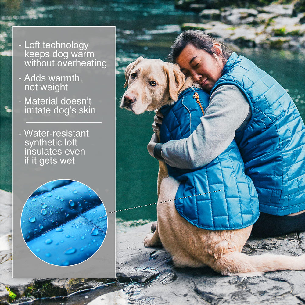 Tejido Microtomic Ripstop resistente al agua de la Kurgo Loft para lluvia ligera.