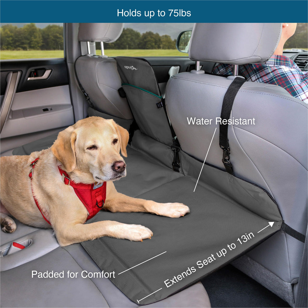 Kurgo Rover diseño reversible negro caqui para interior del coche.
