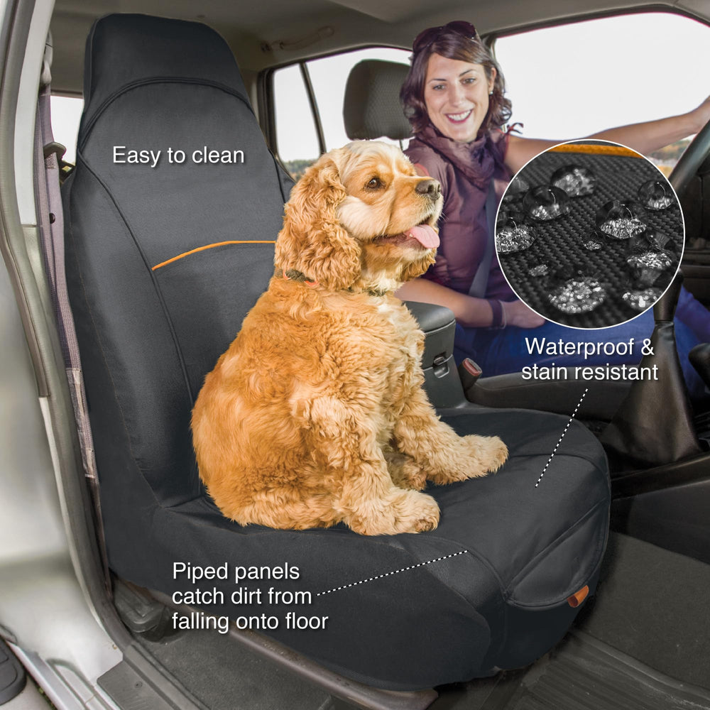 Kurgo Rover funda tipo cubeta con ajuste seguro evita deslizamientos durante la conducción.