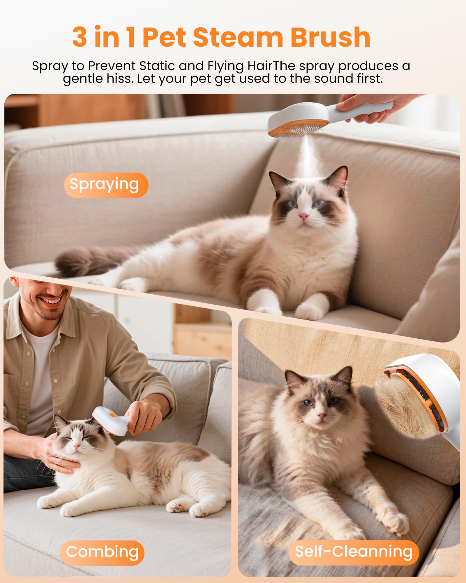 kurtmark reducción de pelo suelto para gatos