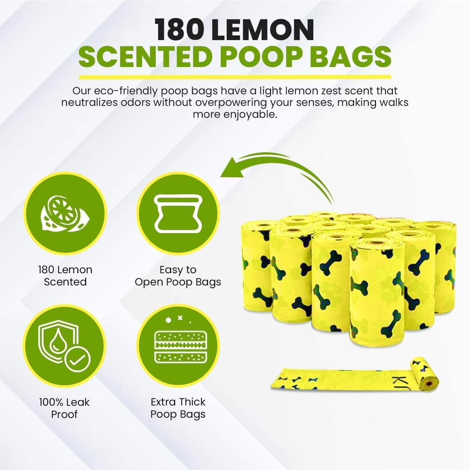 Kutiepaw bolsas desechos perro 180 unidades para uso responsable.