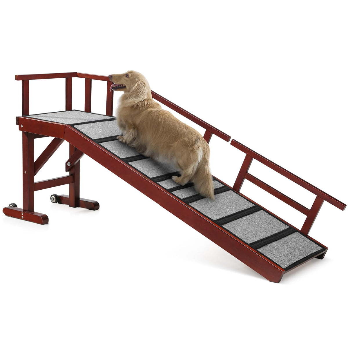 Rampa KUVETO para cama en madera con inclinación de 20° para perros pequeños.