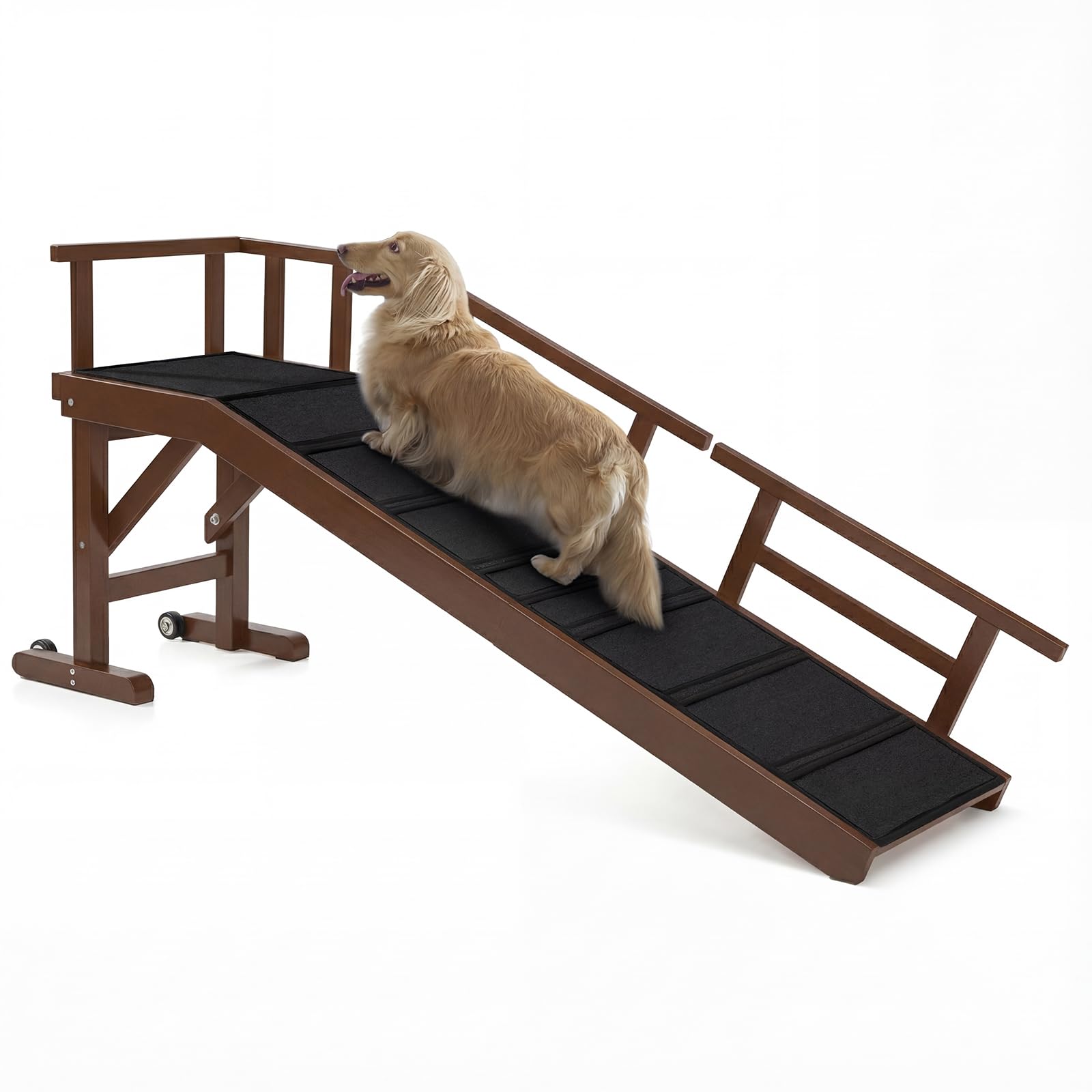 Rampa KUVETO para cama con plataforma amplia y buena tracción para perros pequeños.