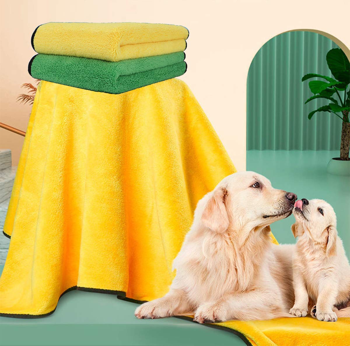 Kwispel toallas para mascotas absorben diez veces su peso.