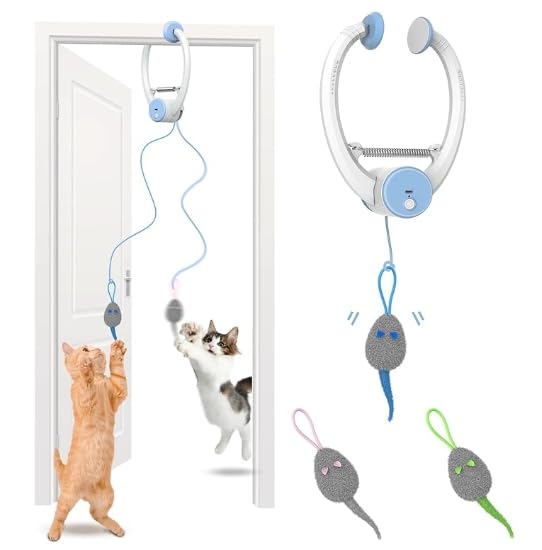 Varios gatos jugando con KWV, diseño estable para entretenimiento compartido.