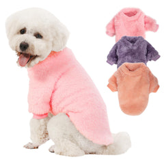 Kyaringtso suéter para perro rosa, cómodo y suave para paseos de invierno.