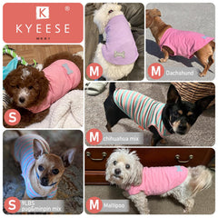 KYEESE prenda ligera para perro, rayas rosa, transpirable para interior y exterior