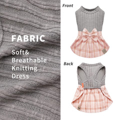 KYEESE vestido para perros pequeños con cuadros, ideal para salidas.