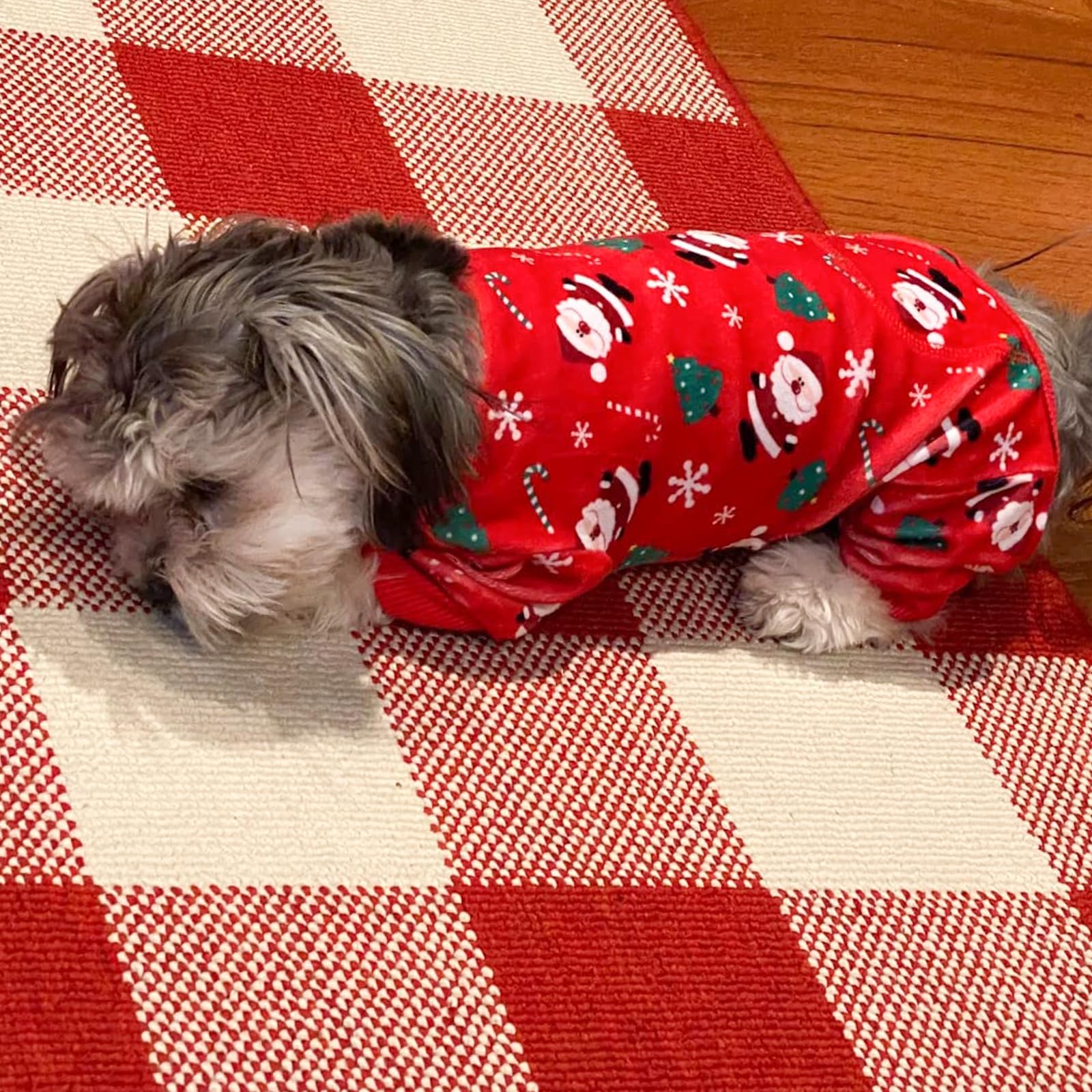 Pijama KYEESE ideal para fotos navideñas con tu perro.
