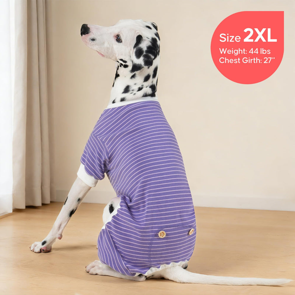 KYEESE pijama para perro rayas púrpura XX-Large, lavado a máquina y durabilidad