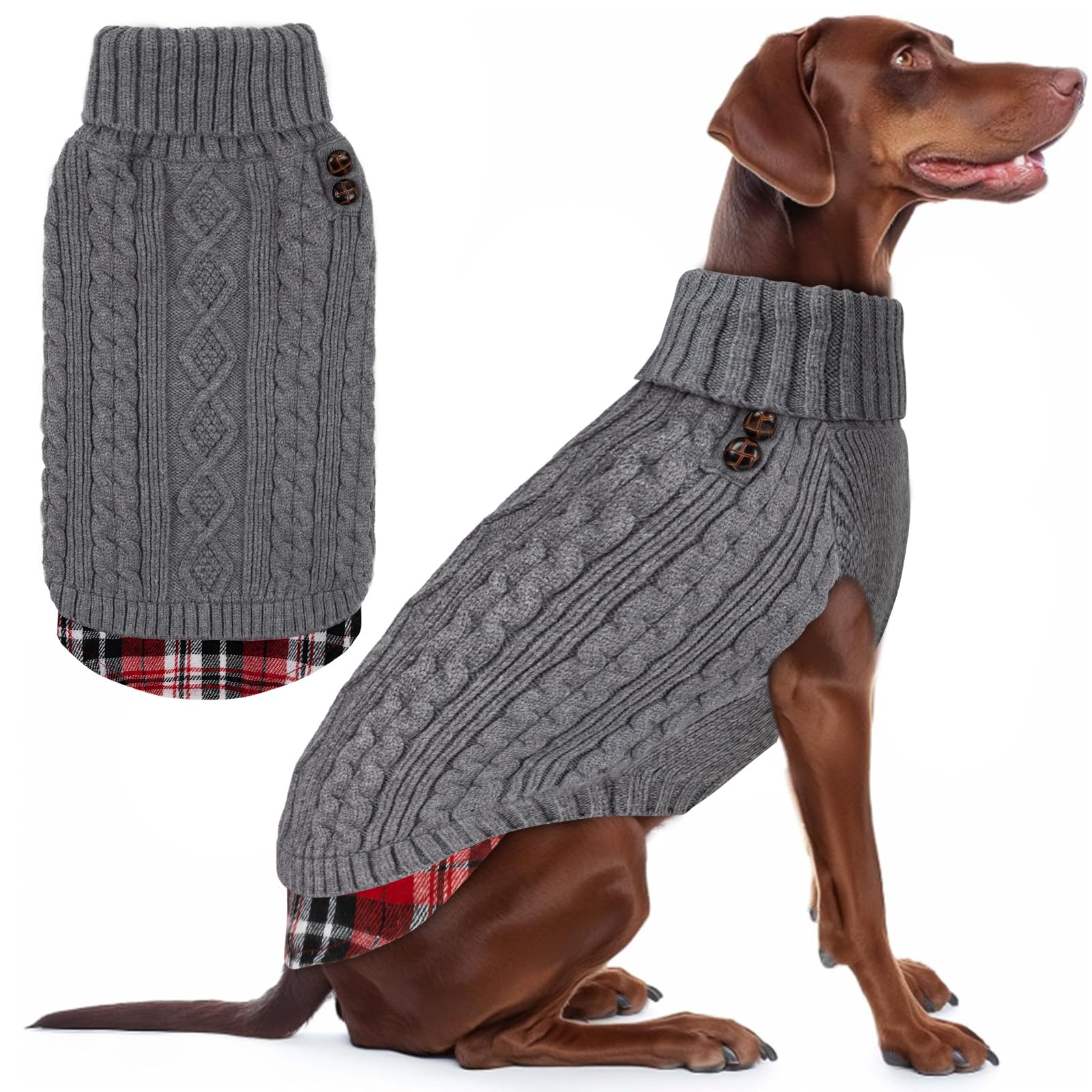 KYEESE sudadera para perro suave punto cable, comodidad diaria garantizada.