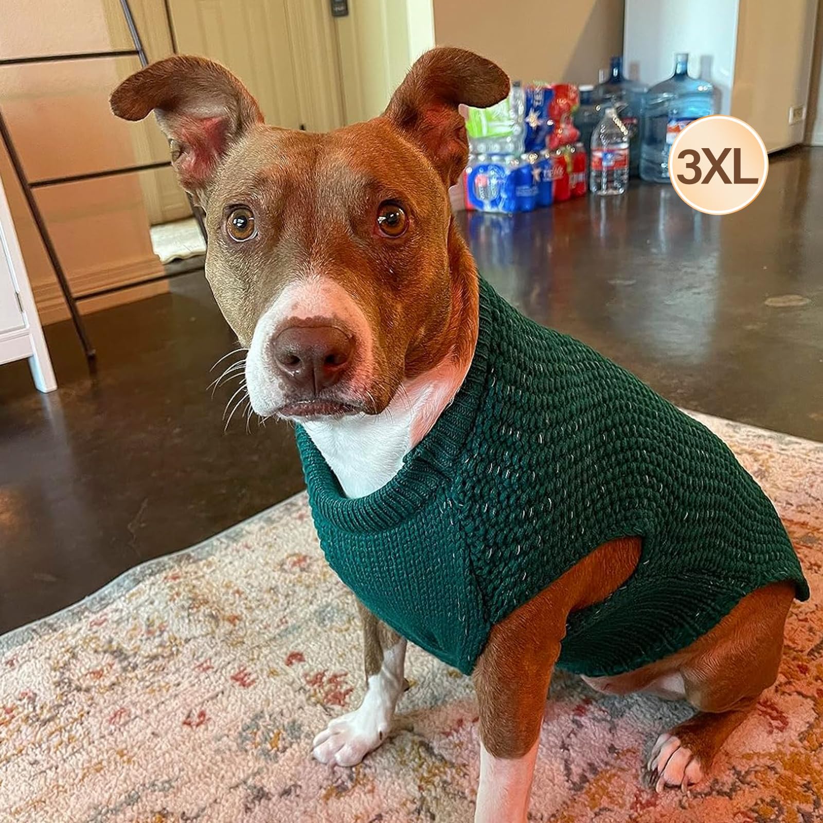 KYEESE suéter verde XXL, ajuste cómodo para perros grandes