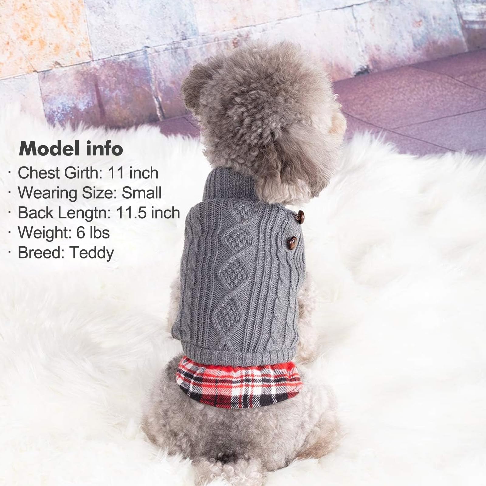 KYEESE suéter perro preppy estilo ideal para fotos y paseos.