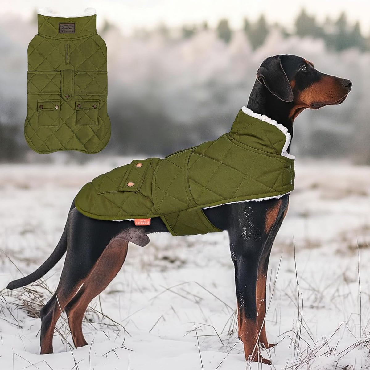 KYEESE abrigo para perro, cobertura total para clima frío y máximo confort