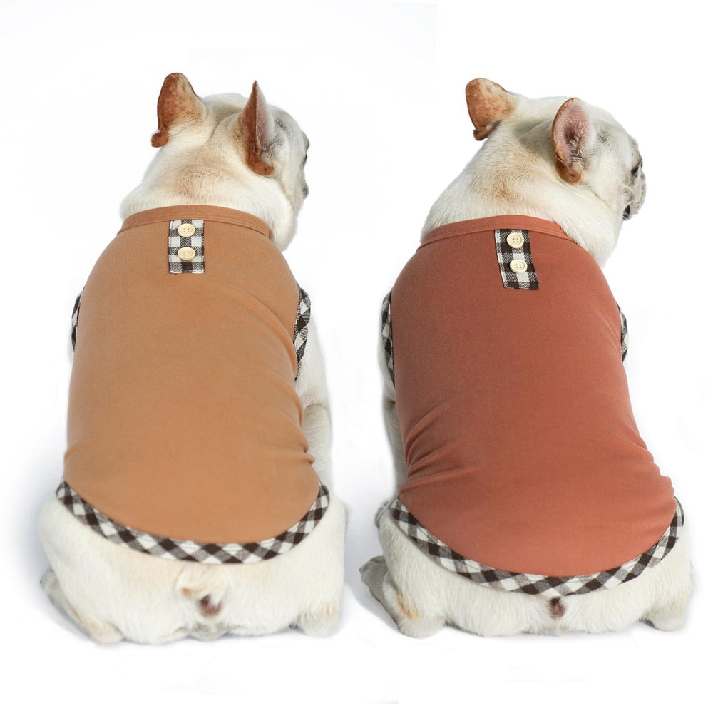 KYEESE camiseta para perro estirable marrón, comodidad diaria.