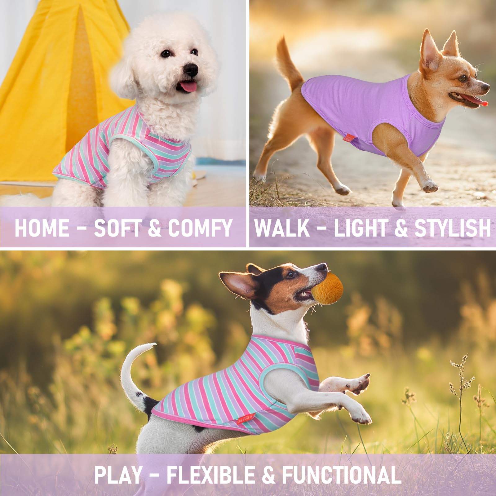 KYEESE camiseta perro lavable a máquina, duradera con lavados.
