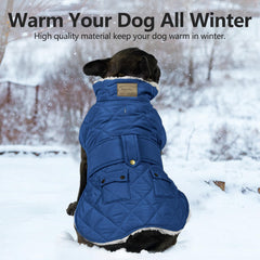 KYEESE chaleco para perro invierno acolchado, vista trasera, forro suave para comodidad.