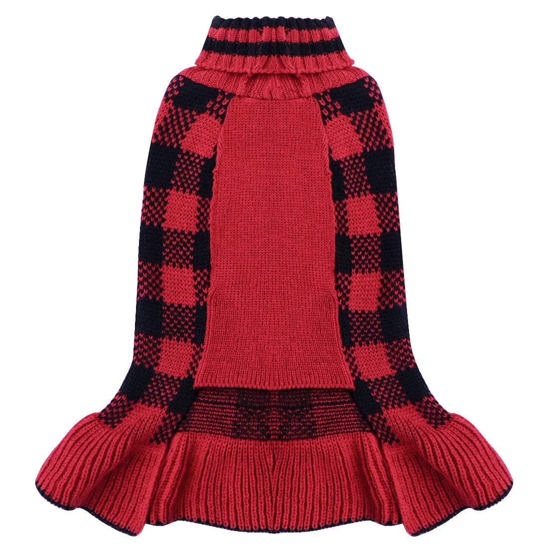 KYEESE diseño cuadros rojo y negro, estilo clásico de temporada.