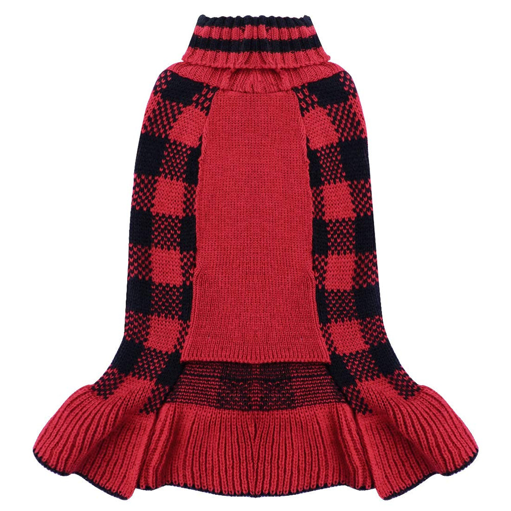 KYEESE diseño cuadros rojo y negro, estilo clásico de temporada.