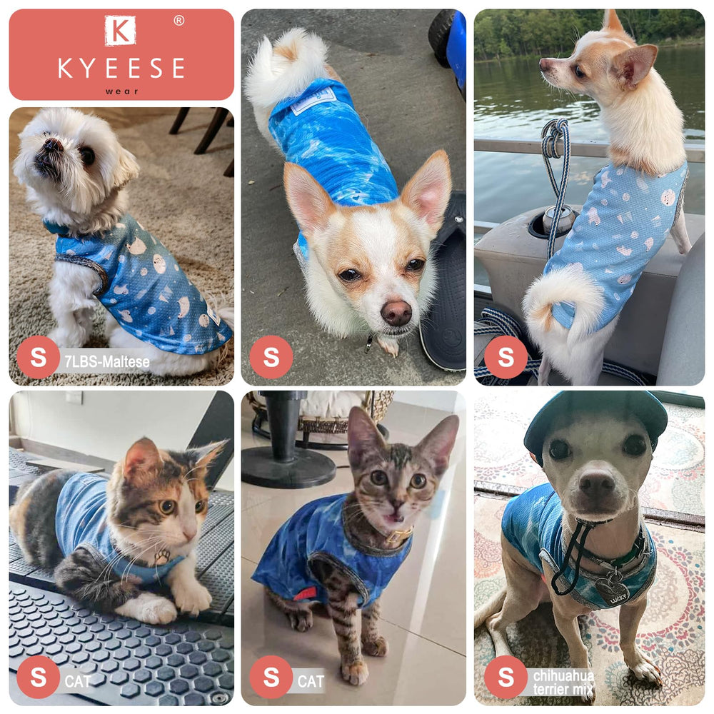 Pack KYEESE de dos camisetas rosa y gris para perros