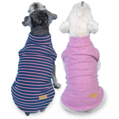 KYEESE 2-Pack suéter para perro cuello alto, ajuste cómodo para paseos.