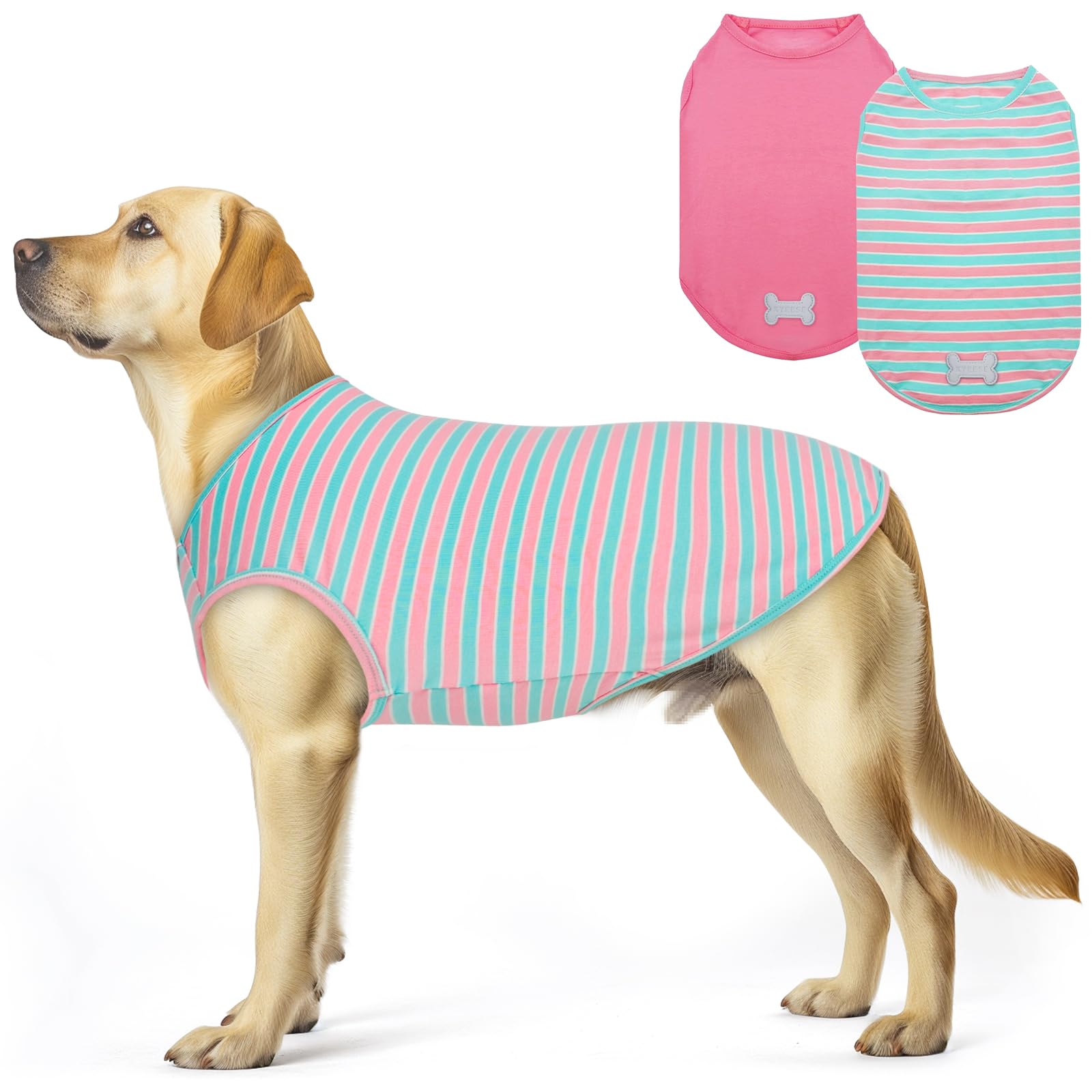 KYEESE: dos camisetas para perros en rosa para uso diario y comodidad.