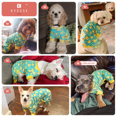 Pijama KYEESE con cobertura para piel sensible, ayuda a mantener al perro abrigado.